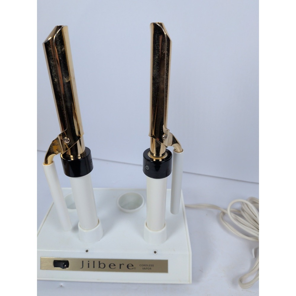 Jilbere cordless vapor Curling Iron set Vintage set of 2 Working - Picture 2 of 9
